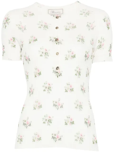 Blumarine playera con estampado floral