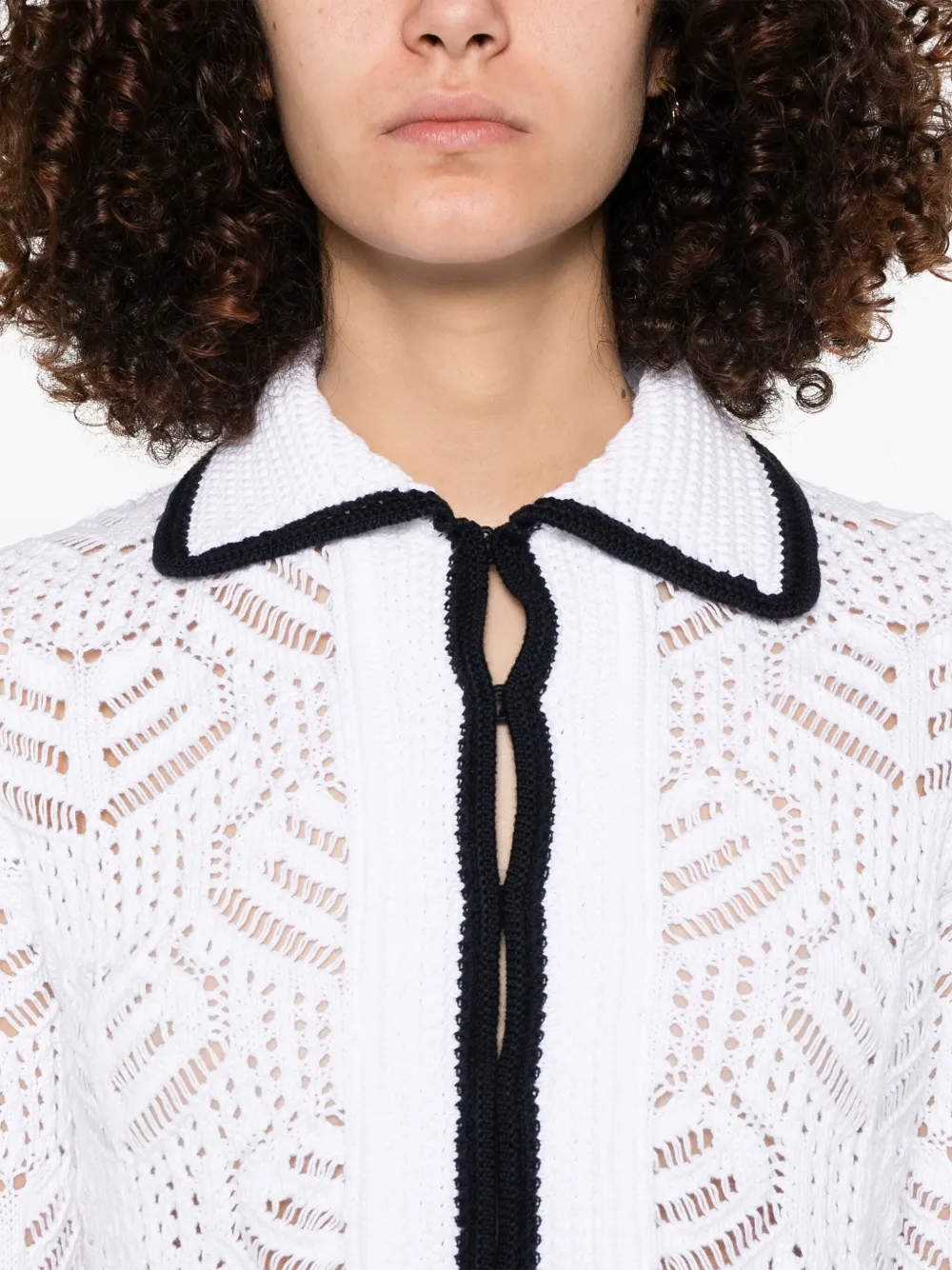 Blumarine Opengebreid vest Wit