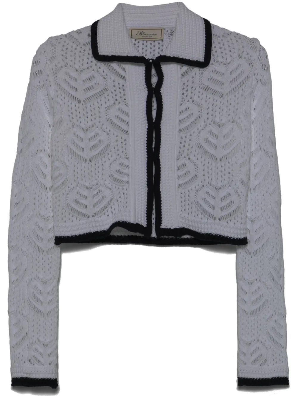 Blumarine Open-knit Cardigan In White