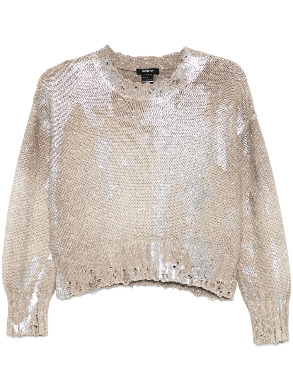 foil-print sweater