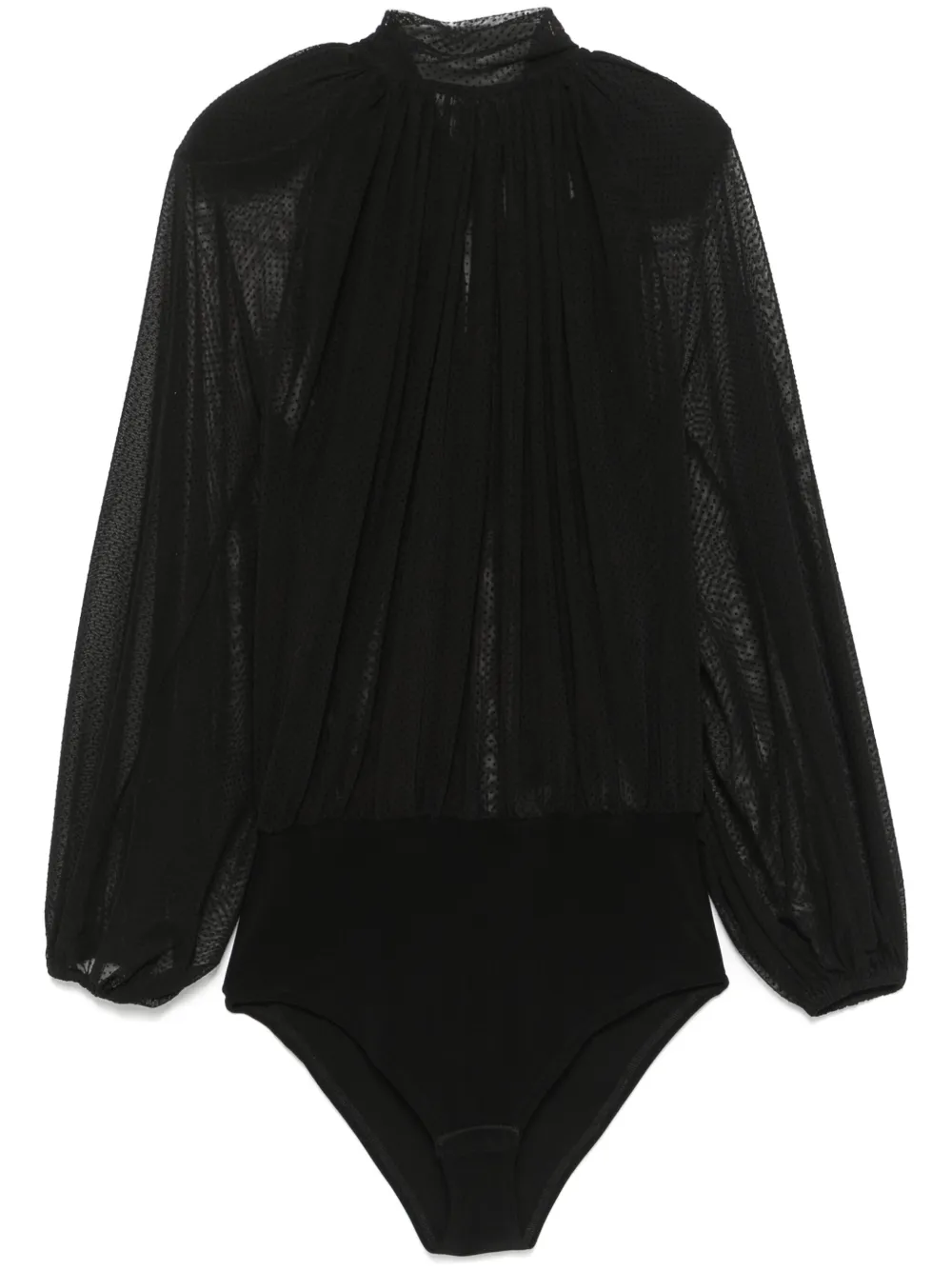 point d'esprit tulle bodysuit