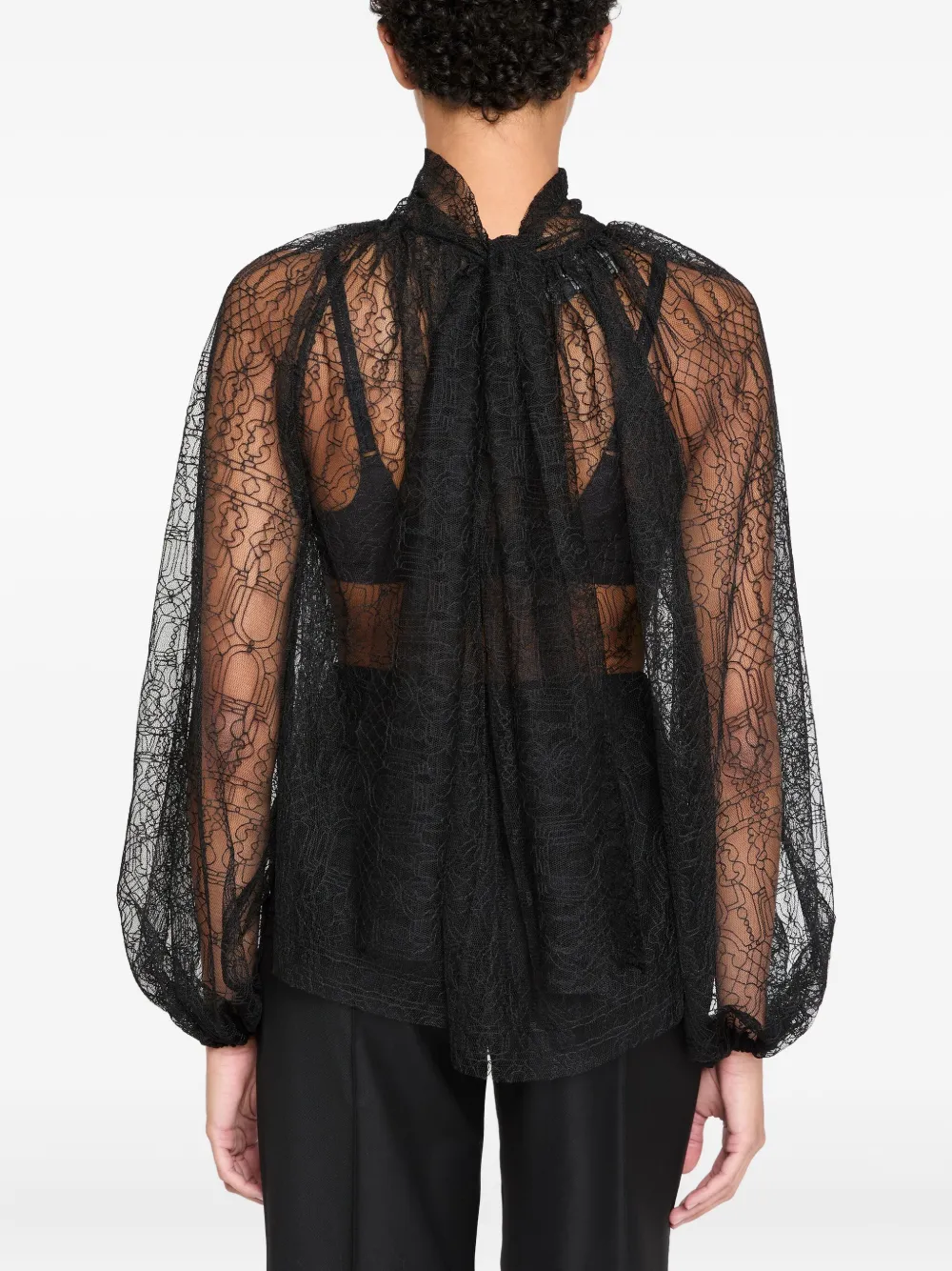 Atu Body Couture Kanten blouse Zwart