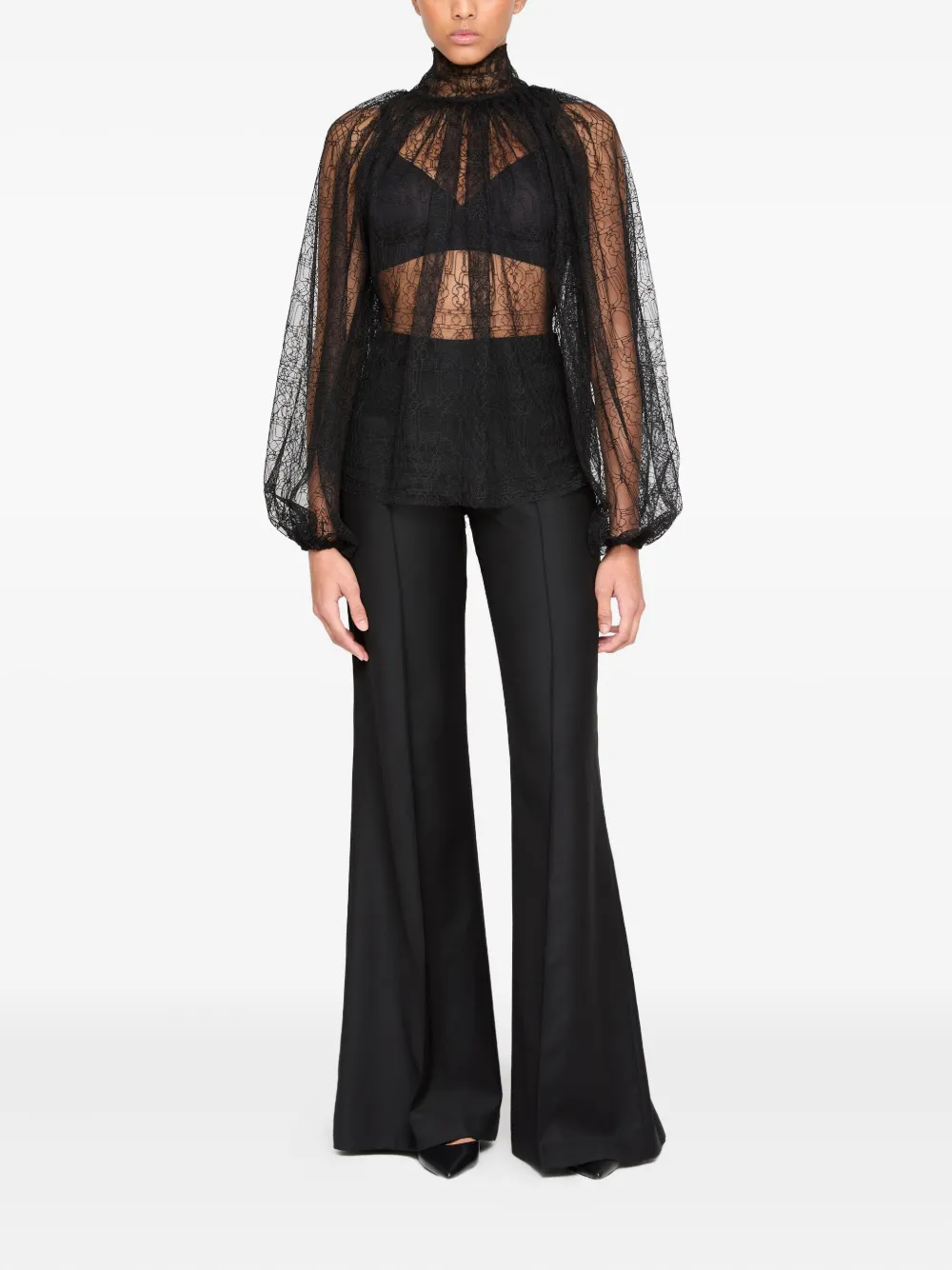 Atu Body Couture Kanten blouse Zwart