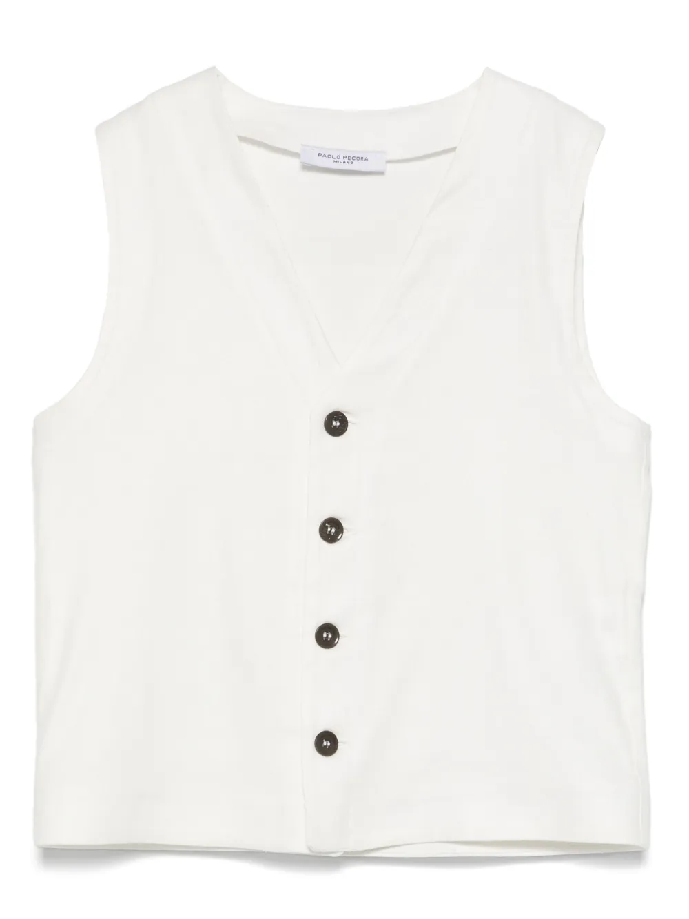 Paolo Pecora Kids Twill gilet Wit