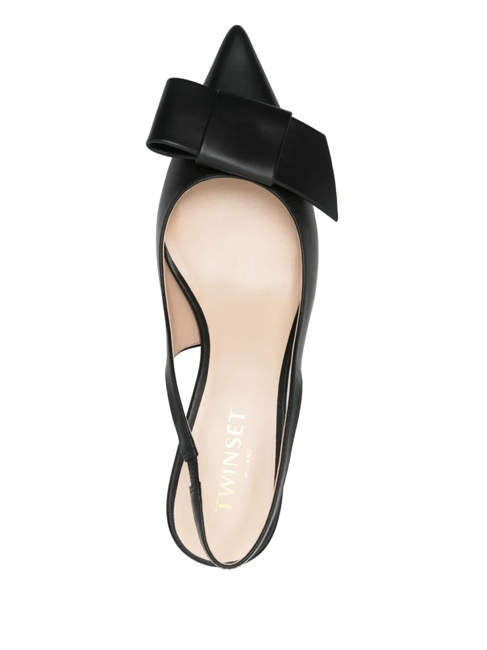 TWINSET 40 mm slingback pumps met strikdetail Zwart