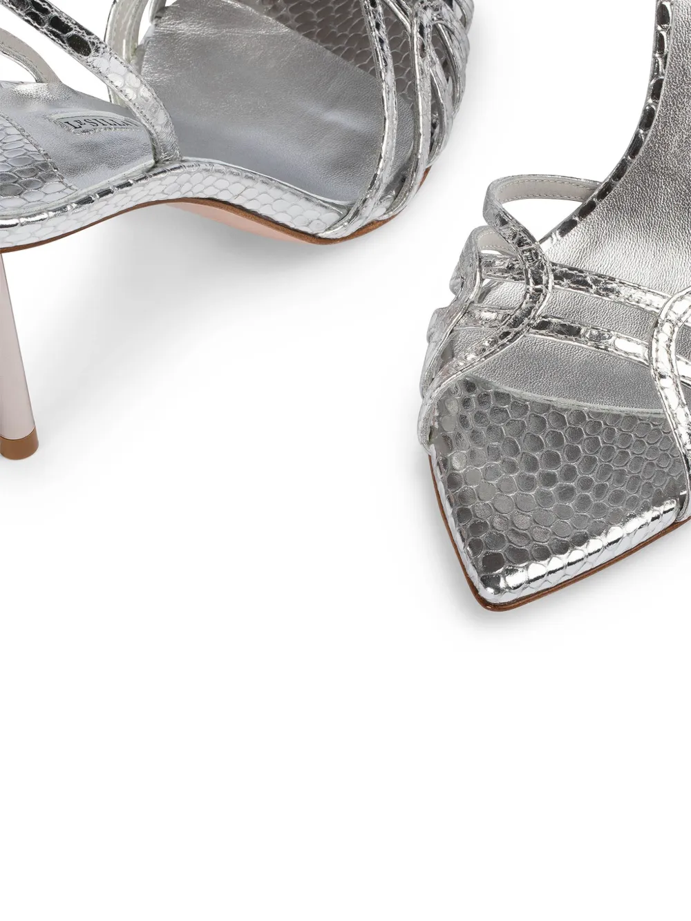 Le Silla 80mm Bella sandals Silver