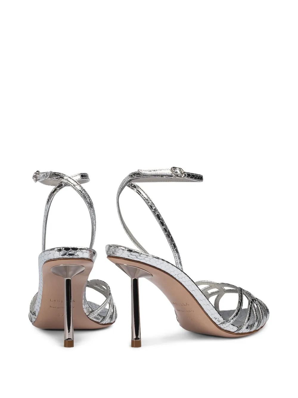 Le Silla 80mm Bella sandals Silver