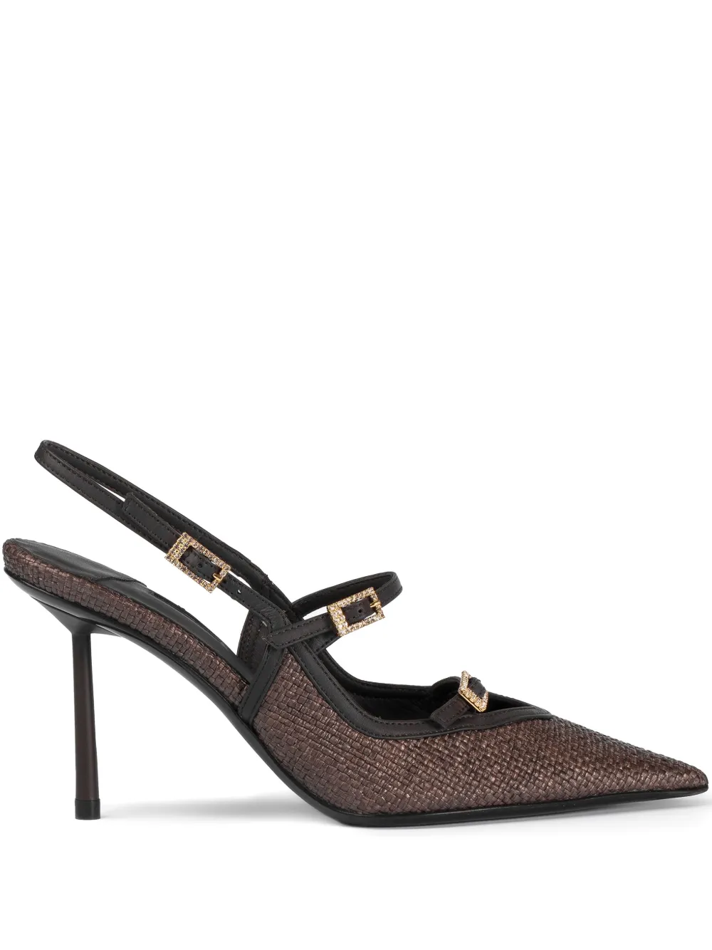 Le Silla 80mm Morgana slingback pumps Brown