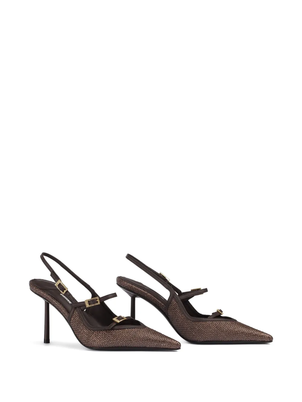 Le Silla 80mm Morgana slingback pumps Brown