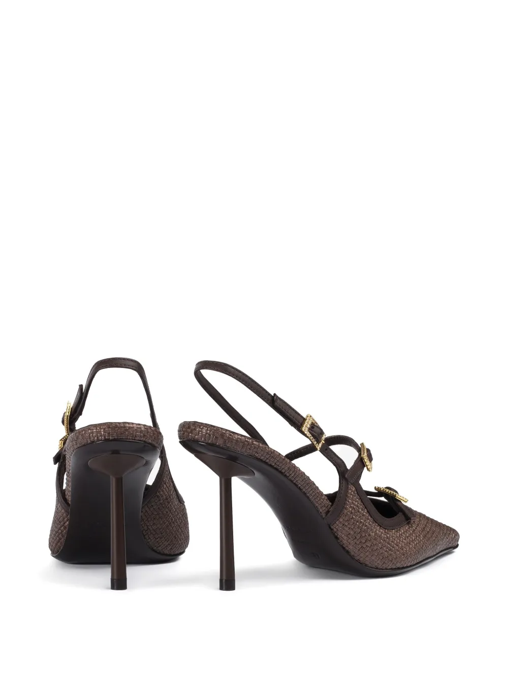 Le Silla 80mm Morgana slingback pumps Brown