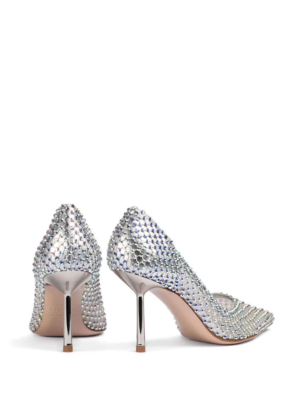 Le Silla 80 mm Gilda pumps Zilver