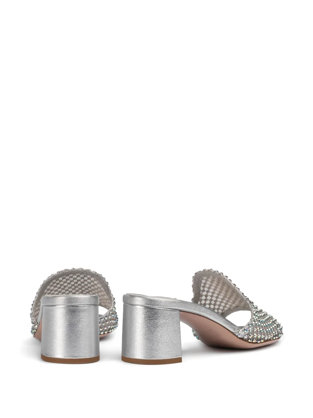 Le Silla 60mm Gilda mules Silver