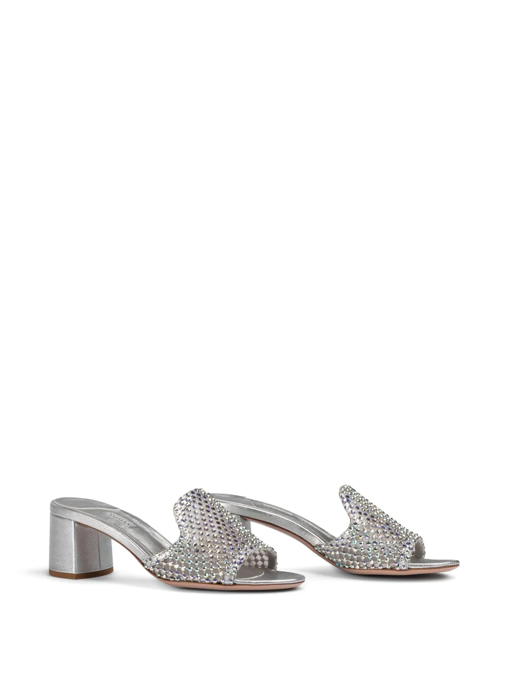 Le Silla 60mm Gilda mules Silver