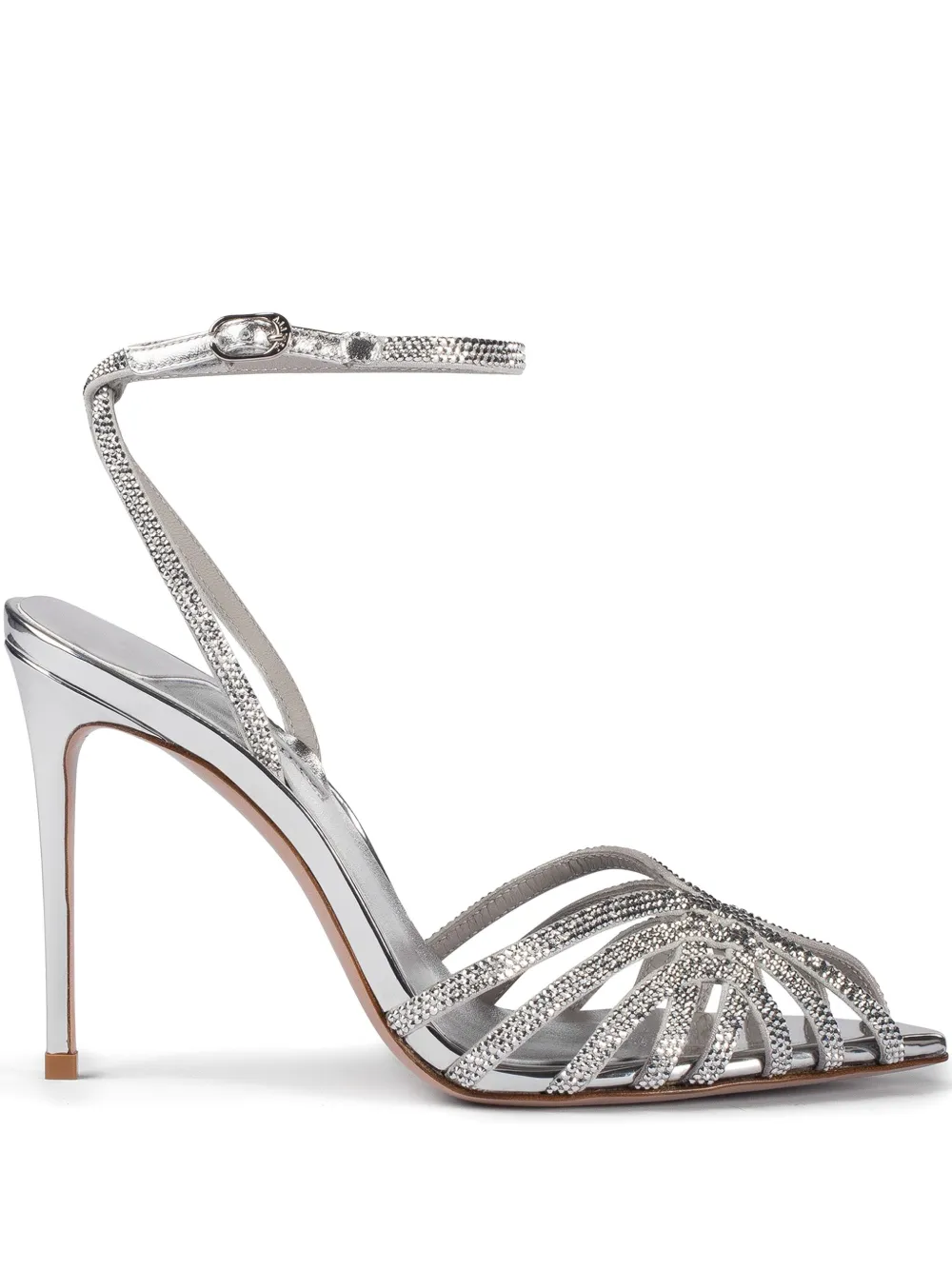 Le Silla 110mm Embrace sandals Silver