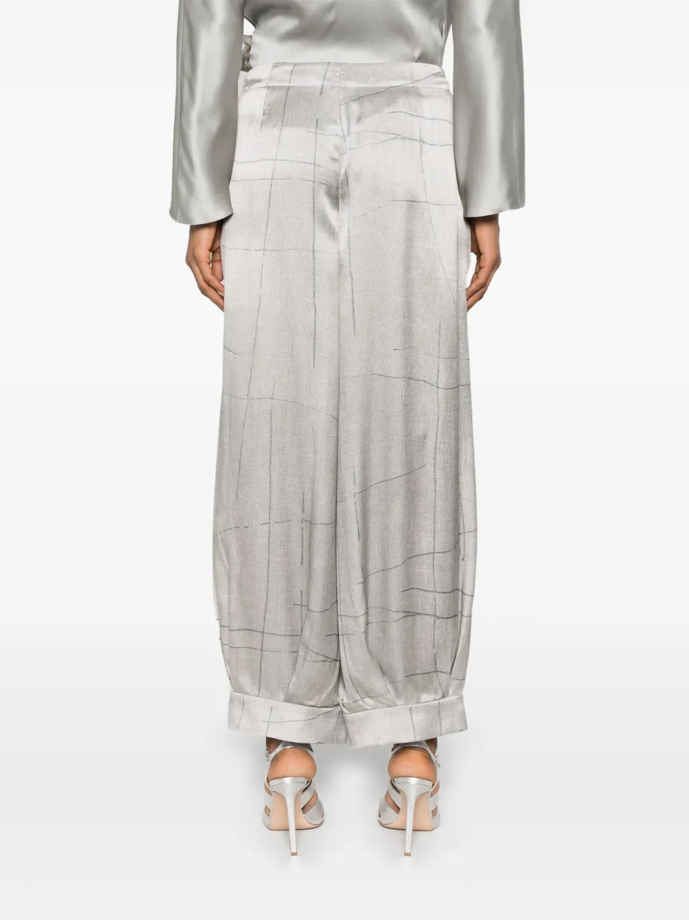 Giorgio Armani Zijden broek Grijs