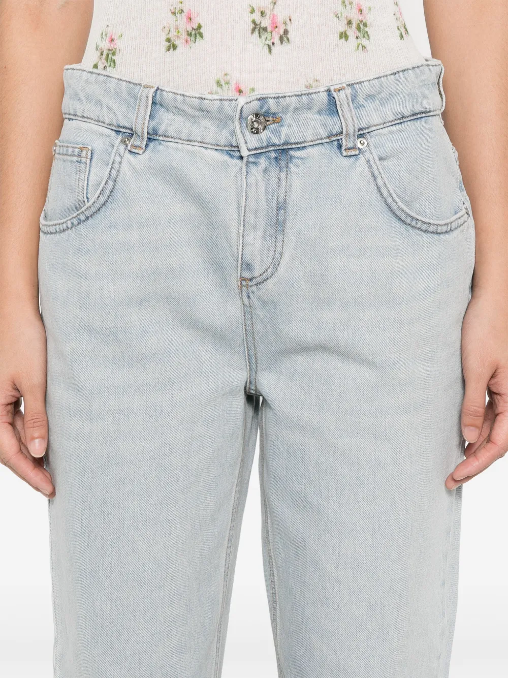 Blumarine Jeans met geborduurd logo Blauw