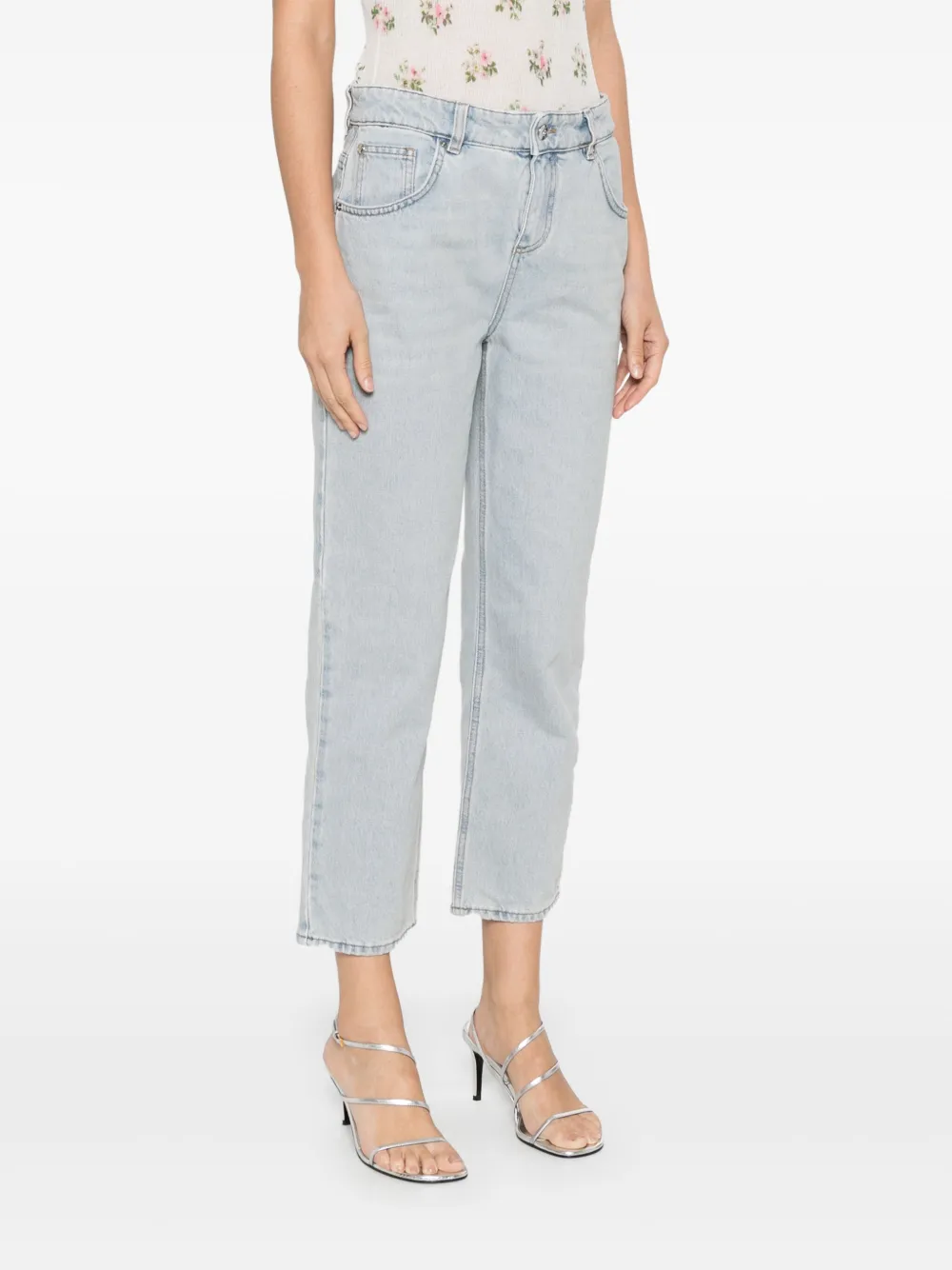 Blumarine Jeans met geborduurd logo Blauw