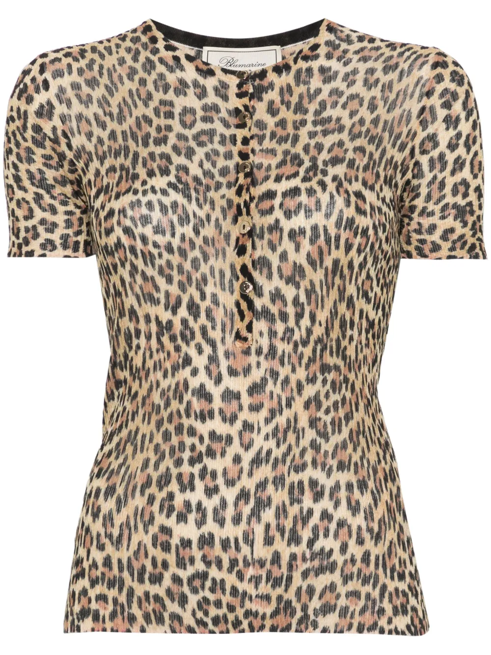 leopard-print T-shirt