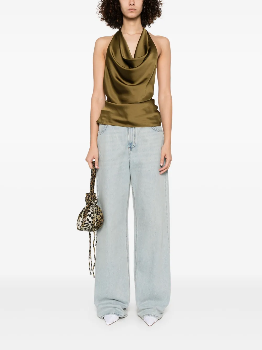 Blumarine Jeans met geborduurd logo Blauw