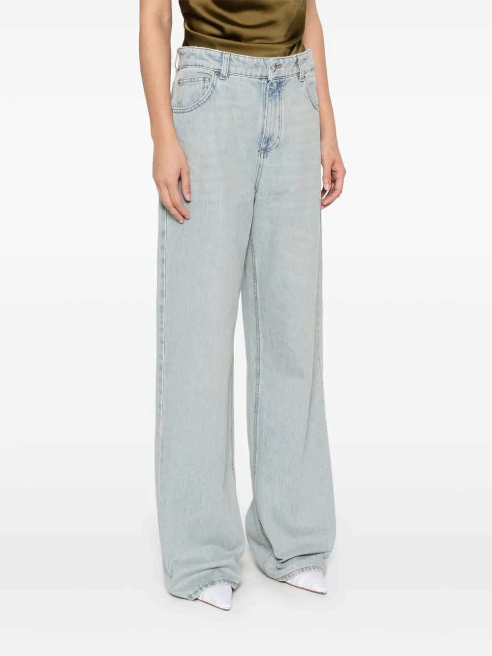Blumarine Jeans met geborduurd logo Blauw