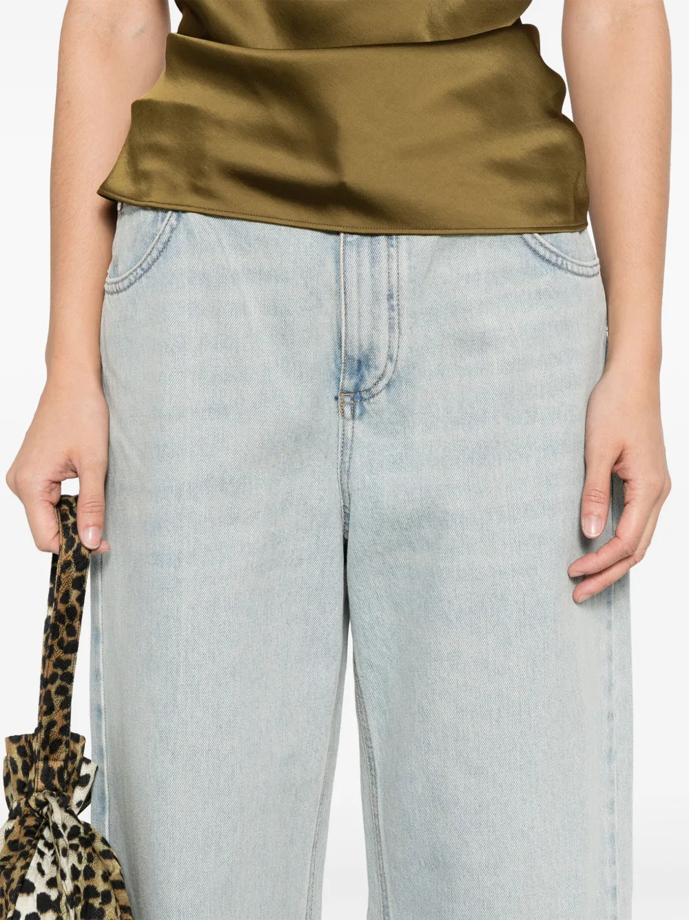 Blumarine Jeans met geborduurd logo Blauw