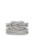 John Hardy sterling silver Love Knot diamond ring