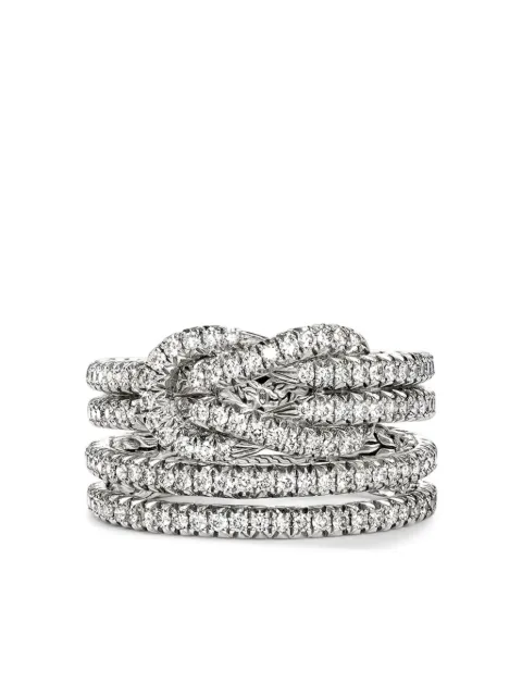 John Hardy sterling silver Love Knot diamond ring