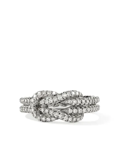 Bague Love Knot en sterling pavée de diamants - John Hardy - Modalova