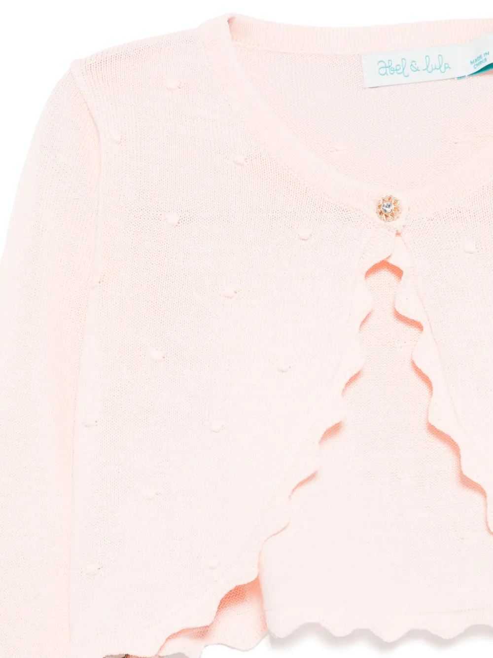 Abel & Lula Tricot vest met franje Roze