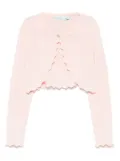 Abel & Lula frill tricot cardigan - Pink