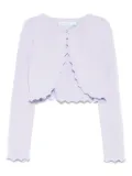 Abel & Lula frill tricot cardigan - Purple