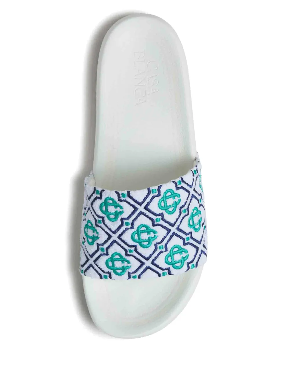 Casablanca embroidered-monogram slides White