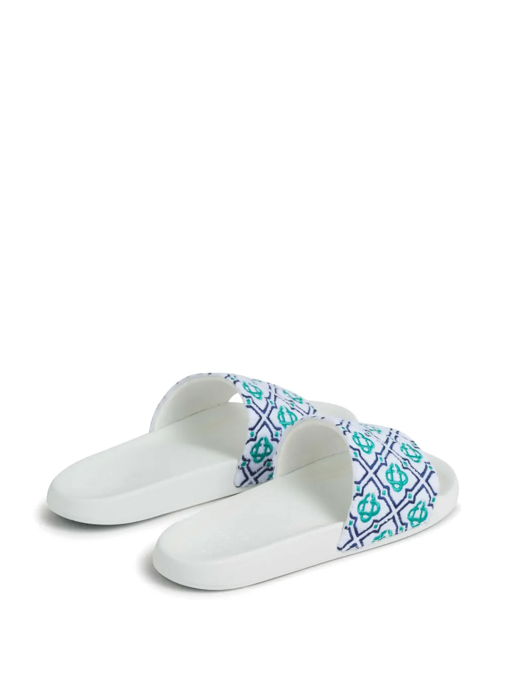 Casablanca embroidered-monogram slides White