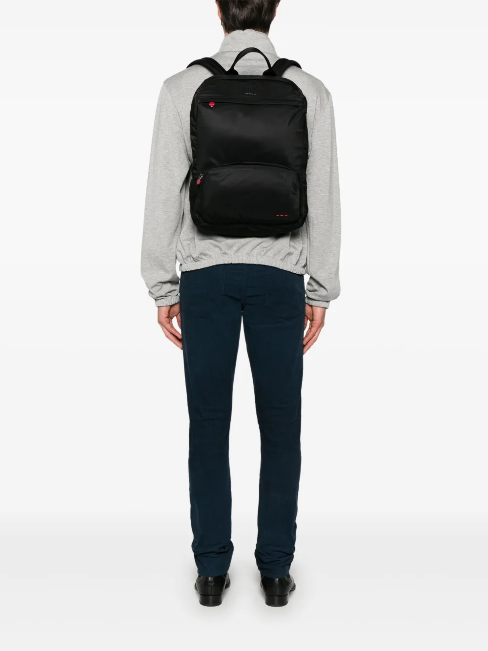 Kiton rectangular-shape backpack - Zwart