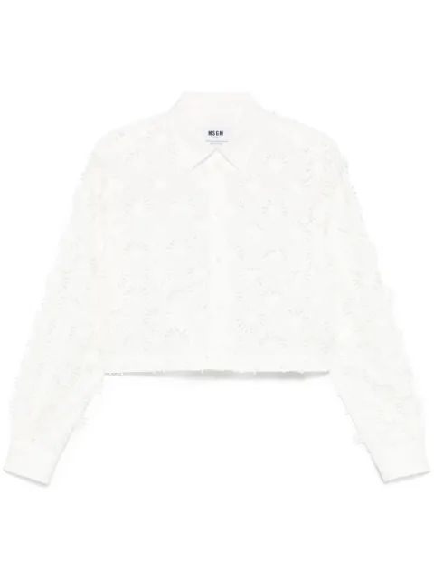 MSGM embroidered shirt 