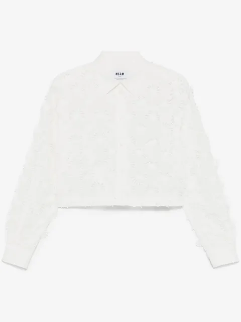 MSGM embroidered shirt 
