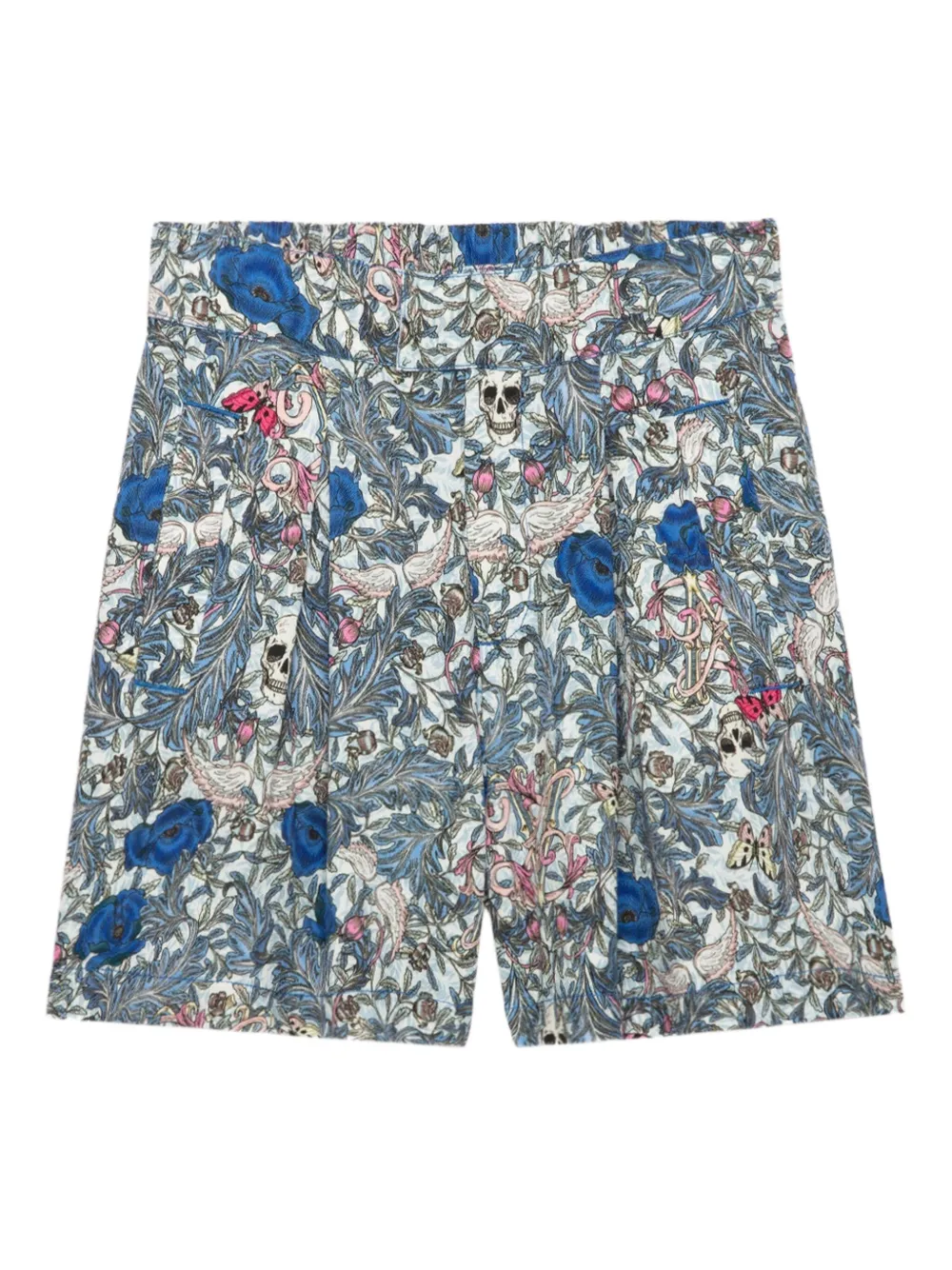 Zadig&Voltaire Geplooide shorts met bloemenprint Beige