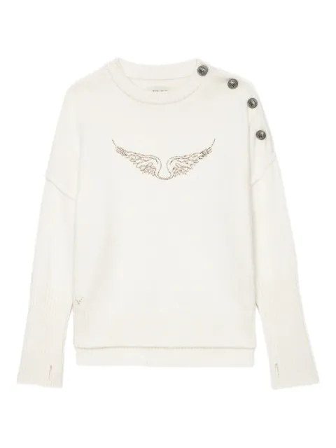 Zadig&Voltaire Malta wing-embellishment sweater