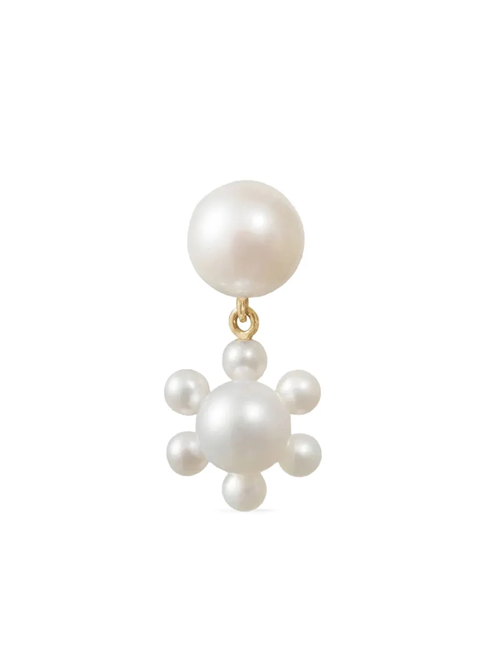 14kt yellow gold Petite Deux Jeanne pearl earrings