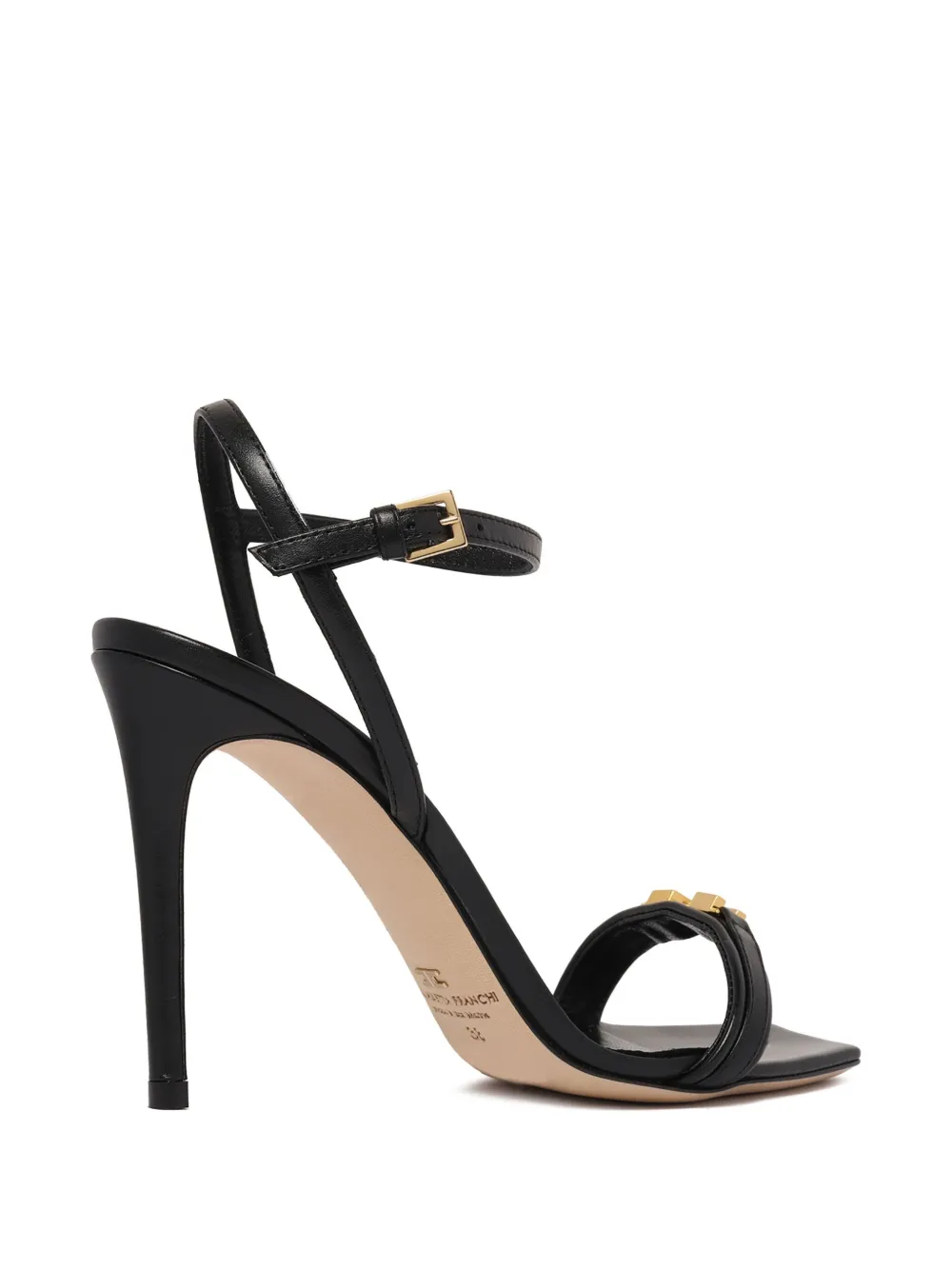 Elisabetta Franchi logo-plaque sandals Black