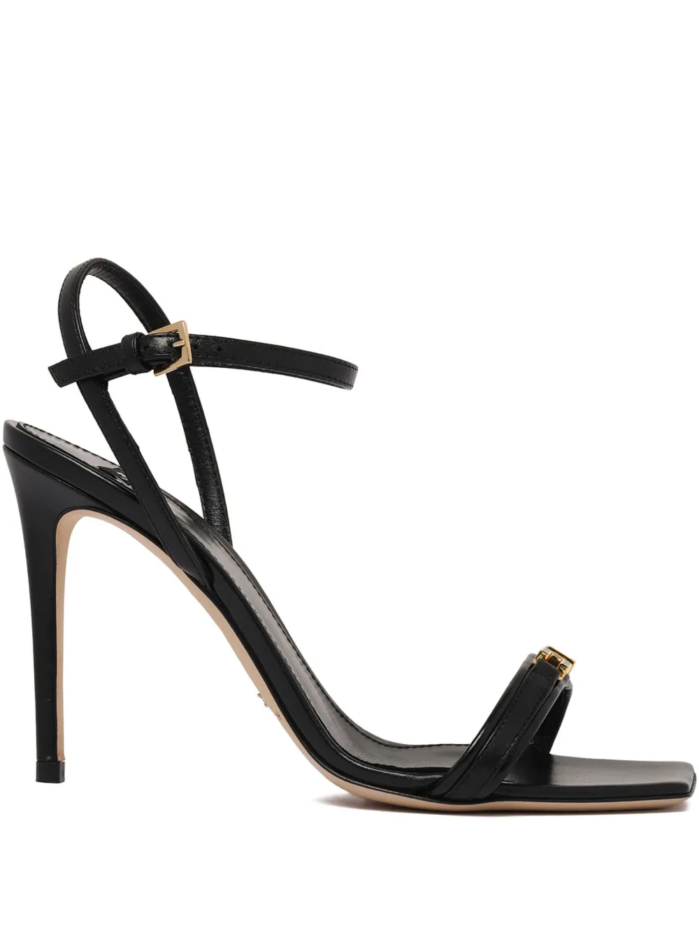 Elisabetta Franchi logo-plaque sandals Black