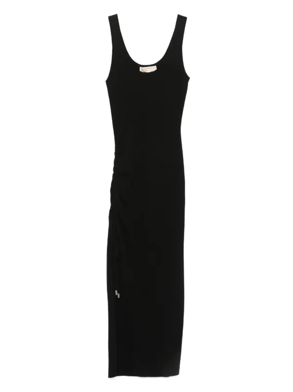 Michael Kors Ribbed Knit Midi Dress - Black