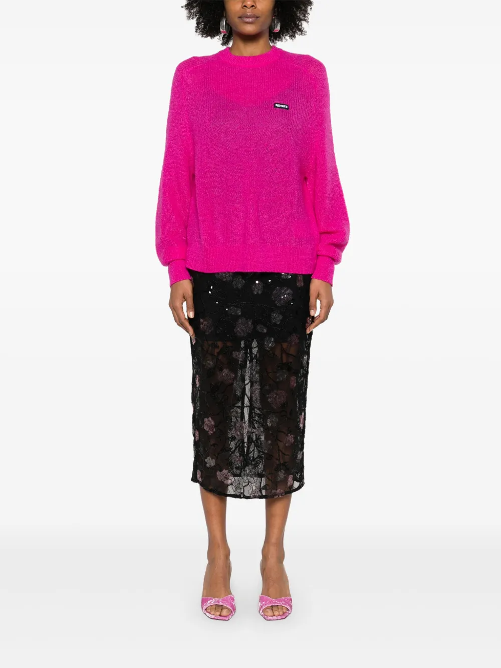 ROTATE BIRGER CHRISTENSEN Sweater met logo - Roze