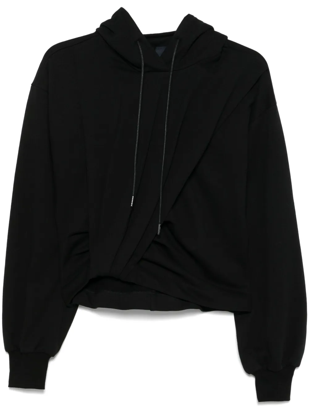 Juun.J Hoodie met geplooid detail Zwart