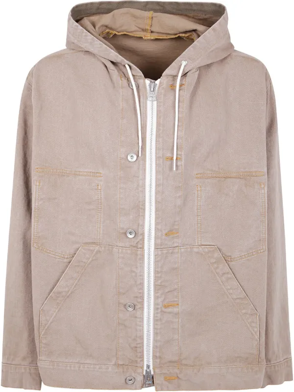Sacai デニムジャケット | ニュートラル | FARFETCH JP
