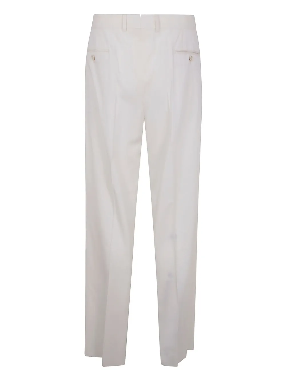 Lardini wool straight-leg trousers - Wit