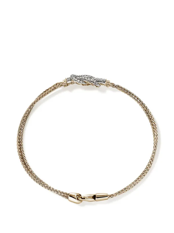 John Hardy 14K Yellow Gold Love Knot Diamonds Bracelet
