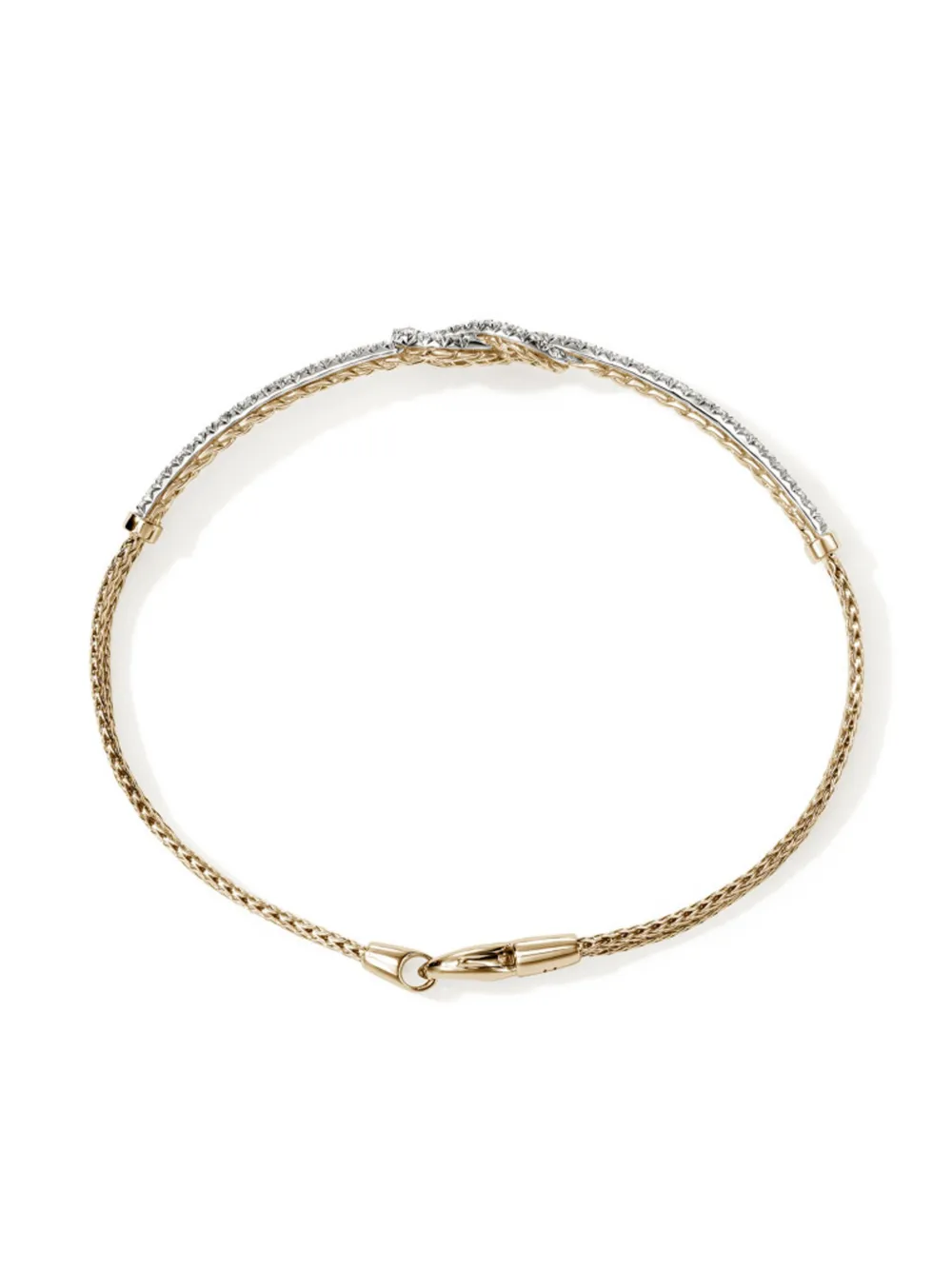 John Hardy Bracciale Love Knot in oro giallo 14kt con diamanti | Image 6