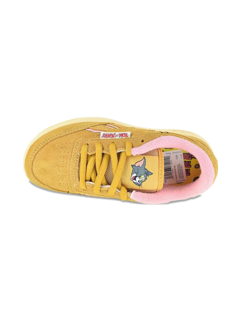 Reebok Kids X Tom & Jerry Club lace-up sneakers Yellow