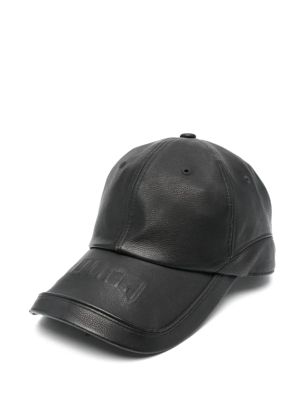 embossed-logo grained cap